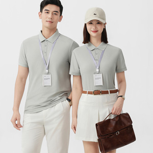 Ice Silk Polo Shirt Short Sleeve Custom Workwear Logo Printed Breathable Summer Corporate Uniform - Product Image 2