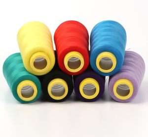 En stock, vente en gros, fil de polyester 100% teint en couleur unie, avec différentes couleurs, fil à coudre en polyester 40/2 - Product Image 3