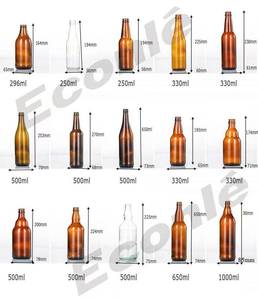 Botella de <span class=keywords><strong>Cerveza</strong></span> de Vidrio Ámbar de 330 ml y 296 ml con Tapa Corona, Botellas de Bebidas Marrones para Kombucha, Refrescos, Agua Tónica - Product Image 5