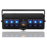Panneau de commande marin 3 interrupteurs 12V avec LED bleue, USB PD QC3.0, interrupteur à bascule marche/arrêt et voltmètre numérique pour bateau, camping-car, camion