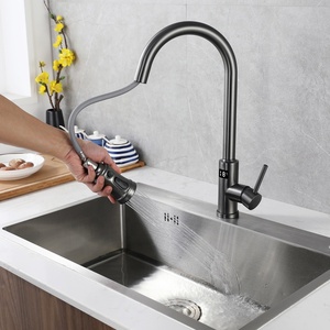 Robinet de cuisine intelligent à capteur de commande tactile 6v <span class=keywords><strong>DC</strong></span> avec électrovanne Robinet d'évier pivotant à 360 degrés de température - Product Image 5