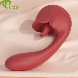 TT FOREST Juguetes Sexuales Femeninos 2 en 1 Vibrador con Lengua Estimulante, Masaje Relajante y Masturbador, Vibrador Sexual de Silicona Impermeable - Product Image 1