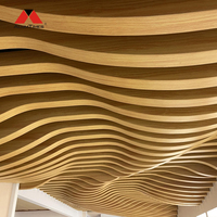 Panneaux muraux en aluminium Alumtimes Baffle Modern 3D Wave, imperméables, ignifuges, isolants thermiquement, pour l'extérieur des villas, des hôtels et des halls.