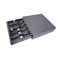 Secure Pos-System 8 Scheinen 4 Münzen Metallkassenregister Kassenschublade mit Schloss Box Bargeld Rj11