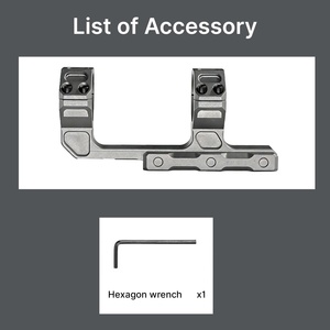 Montura Cantilever BANGBANG para Tubo de 30mm, Montura para Mira Telescópica de 20mm, 1.5" para Óptica de Caza al Aire Libre (Espaciado de 60mm, Gris) - Product Image 5
