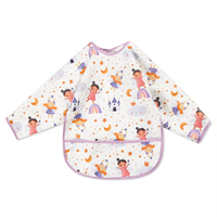 bavoirs pour bébé en PU, bavoirs réutilisables pour bébé à manches longues, bavoirs imperméables pour bébé avec chemise