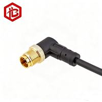 M12 Metallstecker IP68-zertifiziert Kupferkontakt 2A 8-Pin Canbus-Kabel Überzogener Steckverbinder für Solaranlagen FPC-Kabelverbindungen