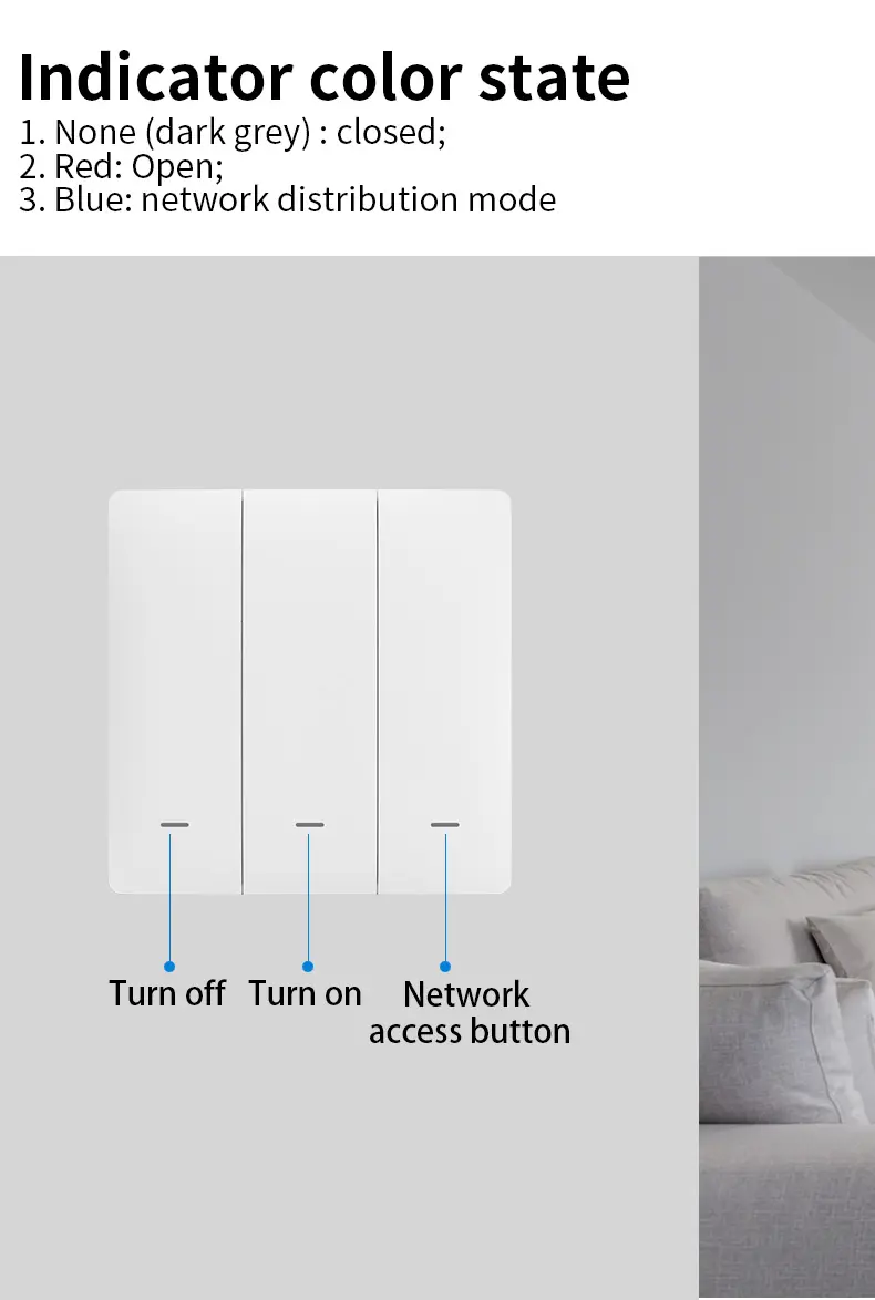 Ứng dụng tường wifi thông minh push button ánh sáng chuyển đổi hẹn giờ hỗ trợ Alexa Google nhà interruptor inteligente