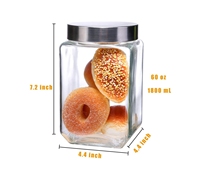 Bocaux en verre pour aliments en gros d'usine, bocaux de conservation alimentaire, bocaux pour huile de piment, bocaux Mason, bocaux à miel avec couvercles