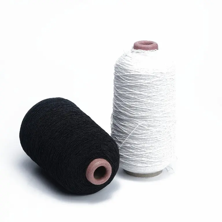 90/75 fil de caoutchouc bon fil de chaussette élastique #90 fil recouvert de caoutchouc polyester pour tricoter