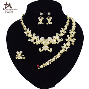 T0290 Offre Spéciale 2023 hip hop papillon ensemble <span class=keywords><strong>de</strong></span> bijoux <span class=keywords><strong>en</strong></span> plaqué <span class=keywords><strong>or</strong></span> 18K - Product Image 2
