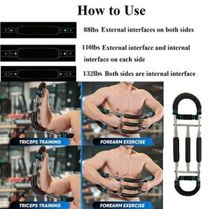 RS nuevo diseño en forma de U mano ajustable muñeca fortalecedor bíceps ejercicio EQUIPO DE Fitness Power Twister brazo entrenador - Product Image 6