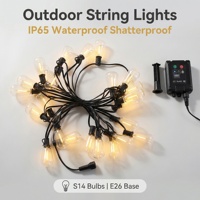 Guirlande lumineuse LED solaire étanche pour extérieur, jardin, patio, cour, camping, mariage, fête, festival, éclairage décoratif