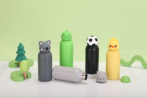 Thermos personnalisé avec logo, 350 ml/500 ml, avec couvercle en forme d'animal mignon - Gourde isotherme portable en acier inoxydable pour l'école et les voyages - Product Image 5