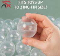 Conteneurs d'œufs en plastique transparents vides personnalisés avec logo, bon marché, 50 mm, capsules, boules pour Pâques