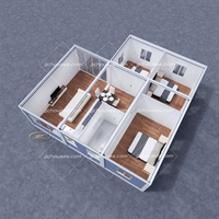 Maisons modulaires préfabriquées détachables de luxe à 4 chambres, immeuble de bureaux, appartement, hôtel, villa avec design asiatique et forme personnalisée