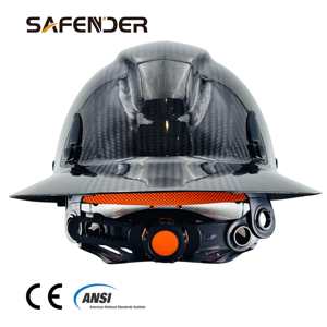 소스 제조업체 실제 탄소 섬유 소재 경량 안전 헬멧 높은 고도 작업 및 머리 보호를 위한 하드 모자 - Product Image 3