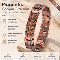 Bijoux magnétiques en cuivre pur, bijoux de thérapie magnétique, bracelet à maillons de chaîne à motif de dragon vintage, vente en gros, cadeau personnalisé pour les marques