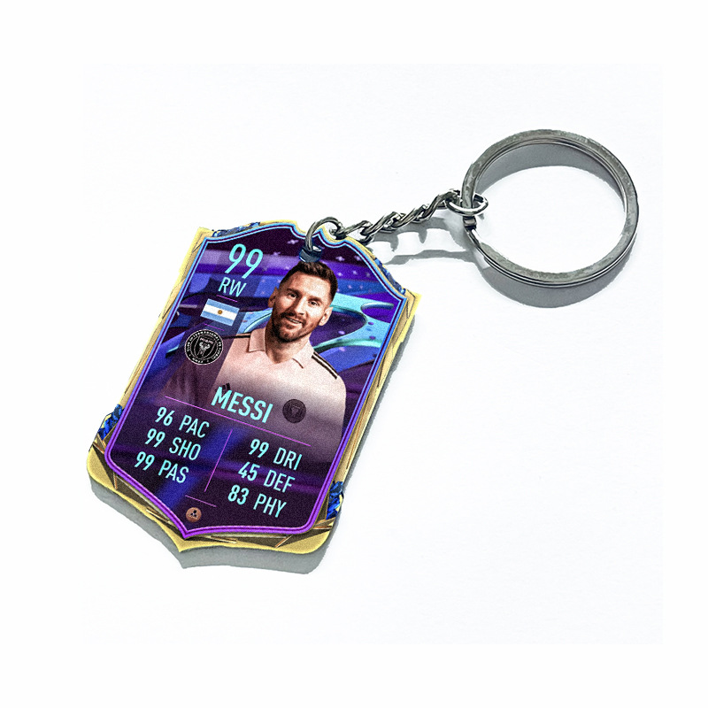 Football acrylic keychain (messi miami 99)