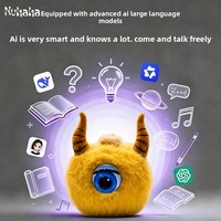 Pronto per la Spedizione: Giocattolo AI Nuhaha in Peluche, Materiale in Poliestere, Imbottitura in Cotone PP, Mostro Parlante con Chat Vocale Intelligente, Memoria a Lungo Termine, WiFi