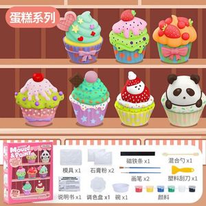 Pintura de yeso para niños, manualidades creativas, diorama, imán para refrigerador, muñecas para colorear, juguetes - Product Image 3