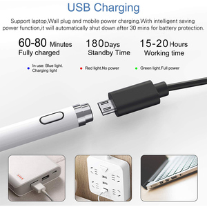 Lápiz Óptico Activo Capacitivo de Aluminio 2 en 1, Económico y Universal, <span class=keywords><strong>Compatible</strong></span> con Tablets, Laptops y Teléfonos Móviles, <span class=keywords><strong>iPad</strong></span>, 16-18 Horas de Duración - Product Image 5
