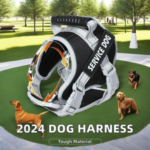 Coleira de Treinamento para Cães em Nylon Ecológico 2024 com Fecho de Fivela, Colete Refletivo <span class=keywords><strong>S</strong></span>ólido Ajustável e Rebites para Cães - Product Image 2