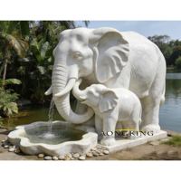 Grande statue d'éléphant thaïlandais en pierre naturelle personnalisée, sculptée à la main, pour l'extérieur, en marbre, sculpture d'éléphant thaïlandais en pierre