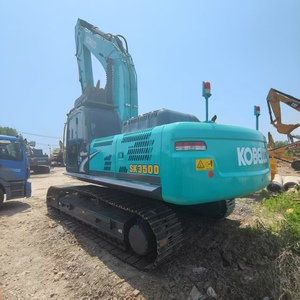 Excavatrice sur chenilles Kobelco SK350 SK350D d'occasion 37.6 tonnes avec pompe à moteur et PLC fabriquée au Japon d'occasion en vente - Product Image 3