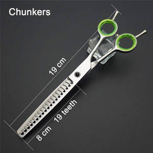 Tijeras de peluquería para mascotas Chunkers de 19 cm con 19 dientes de acero inoxidable para cortar el pelo de gatos - Product Image 1