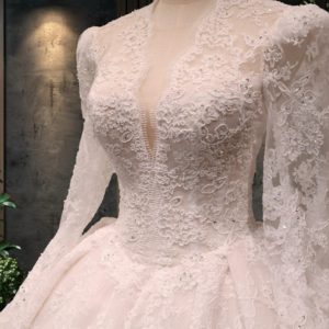 Nuovo <span class=keywords><strong>Abito</strong></span> da <span class=keywords><strong>Sposa</strong></span> 2025 Taglie Forti con Scollo a V Profondo, Stile Principessa, Ricamo Floreale in Pizzo, Romantico per <span class=keywords><strong>Madre</strong></span> della <span class=keywords><strong>Sposa</strong></span> - Product Image 5