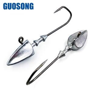 GS 4g 5g 7g 10g 15g balık yalancı yem kafaları çizgili bas fluke cazibesi kurşun jig kafa kanca balık yalancı yem kafaları solucan kanca - Product Image 1