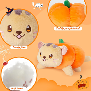 ตุ๊กตา<span class=keywords><strong>แมว</strong></span>สีส้มนุ่มนิ่ม รูปทรงฟักทอง หน้าเหมือน<span class=keywords><strong>แมว</strong></span>น่ารัก นอนคว่ำ ขาสั้น <span class=keywords><strong>อ้วน</strong></span> นุ่ม ของเล่นแมว ของขวัญน่ารักสำหรับวันฮาโลวีน ตุ๊กตา<span class=keywords><strong>แมว</strong></span>เหมือนจริง - Product Image 3