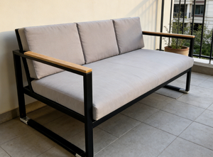 Boho Chic Waterproof Comfortable Modern Chevron Pattern Outdoor Sofa <strong>Loveseat</strong> <strong>for</strong> <strong>Garden</strong> Balcony Lawn Terrace Dining - Product Image 3