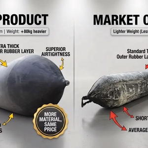 Bolsas de aire de caucho personalizadas para el lanzamiento de embarcaciones - Soluciones de salvamento marítimo a medida para el manejo de embarcaciones - Product Image 5