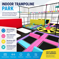 Équipement de parc de trampolines intérieur personnalisé, aire de jeux commerciale pour enfants, parc d'aventure