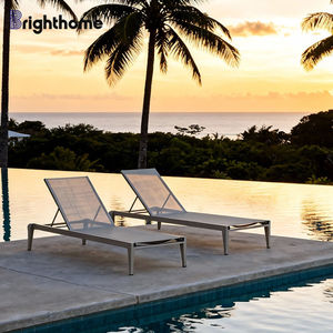 Ensemble <span class=keywords><strong>de</strong></span> chaises longues <span class=keywords><strong>de</strong></span> <span class=keywords><strong>jardin</strong></span> réglables en aluminium au prix d'usine - Product Image 1
