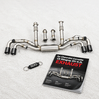 Système d'échappement complet SDO Performance SS304 pour Chevrolet Corvette C8 Stingray Z51 6.2L 2020-2026 avec soupape électrique et downpipe droit