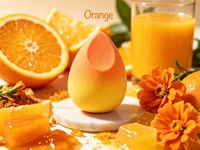 JLY OEM Plantpoeder Geïnfuseerde Fruit- en Groente-geïnspireerde Kleur Make-up Spons Set Zachte Blender Collectie