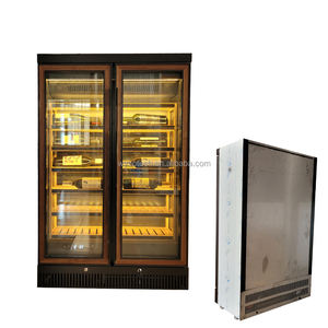 Réfrigérateur à vin électrique personnalisé en acier inoxydable avec porte vitrée, refroidisseur à température constante, double zone, LED, pour usage domestique - Product Image 2