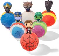 Fournitures de bain de luxe personnalisées, bombes de bain moussantes pour enfants, bio, véganes, avec des jouets de super-héros à l'intérieur, hydratantes, naturelles