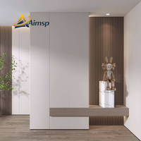 Meubles de salon de style moderne avec structure résistante à l'humidité et plusieurs compartiments, adaptés à la décoration du salon