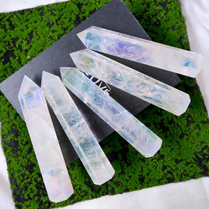 Venta al por mayor de torres de cuarzo transparente Fanshi Luxury Aura de alta calidad, cristales espirituales curativos, técnica de punta pulida Feng Shui - Product Image 6