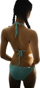 Costumi da bagno donna regolabili Set Bikini all'uncinetto Mini Bikini floreali da spiaggia