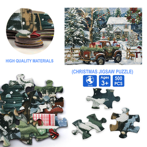 Casse-tête professionnel personnalisé de 1000 <span class=keywords><strong>pièces</strong></span> sur le thème de Noël Casse-tête en papier jouet éducatif unisexe - Product Image 6