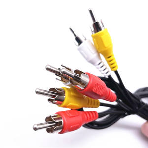 Chapado en oro RCA DVD HDTV 1080P Video Audio <span class=keywords><strong>Cable</strong></span> 3RCA 3RCA Car Video <span class=keywords><strong>Component</strong></span> Convert <span class=keywords><strong>AV</strong></span> <span class=keywords><strong>Cable</strong></span> PVC Jacket para Monitor Proyector - Product Image 3