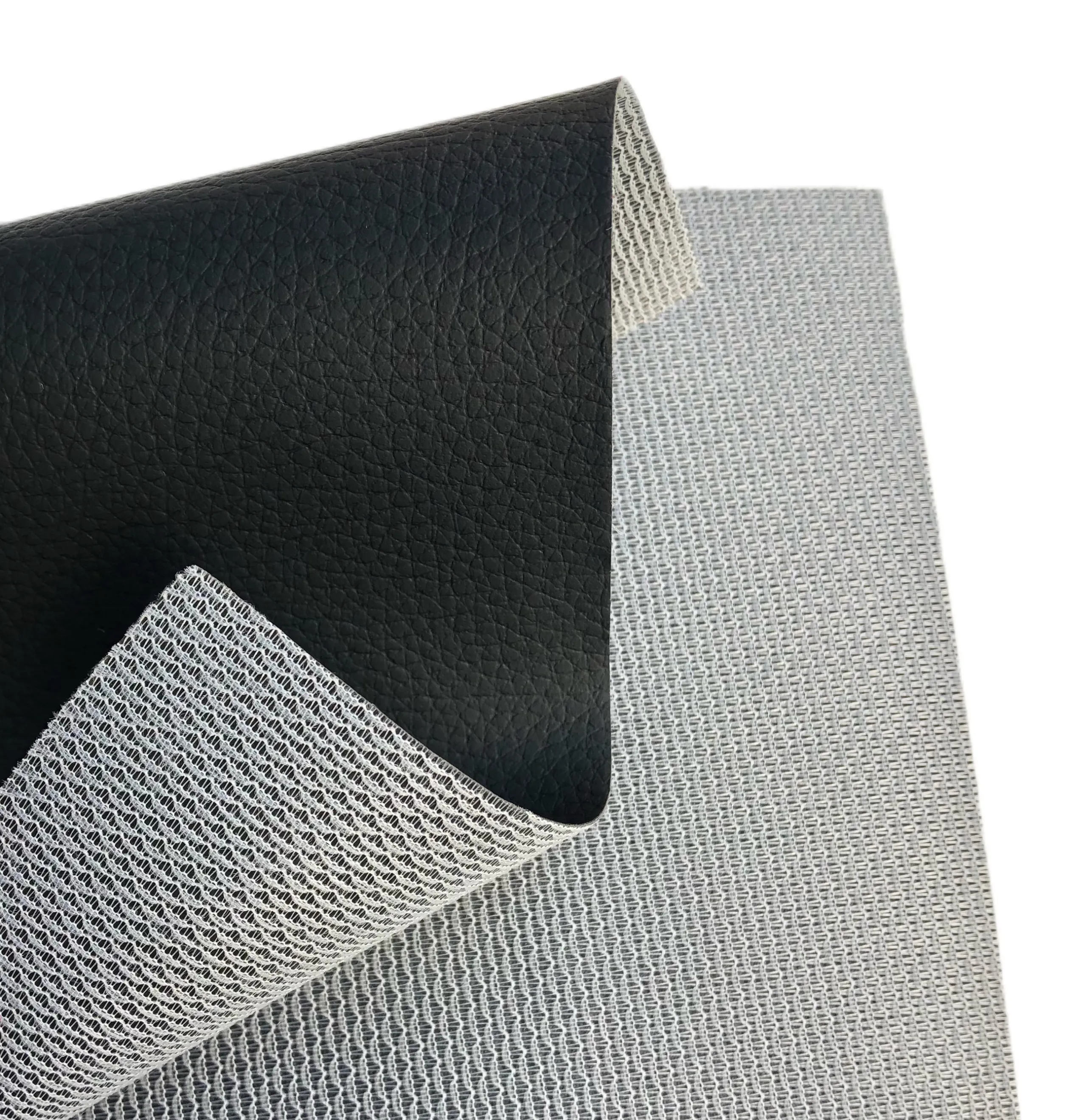 Hotsale araba koltuğu için PVC sentetik deri kanepe döşemelik ucuz fiyat ile Lichee tahıl 160cm genişlik