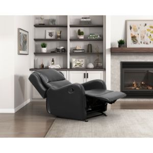 DB Comfort Sièges Planeur Chaise Inclinable 1pc Noir Faux Cuir Rembourrage Extensible pour Salon Canapé pour Usage Domestique - Product Image 2