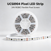 Tira de LED RGBW Programable de 16 bits, 12V 24V |   UCS2904 UCS8904 TM1814 |   Cinta LED Flexible 5050, 60/72/96 LEDs/m Opcionales