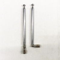 Antena de Radio FM Telescópica de Aluminio con Conector -M/BNC, 6 Secciones, 490 mm de Longitud Extensible